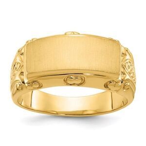 14k IBGoodman 15x7mm Men's Signet Ring